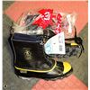 Image 1 : WINTER LOW BOOTS SIZE; 12 W/FRONT YELLOW
