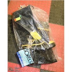 WINTER TALL BOOTS SIZE; 8 W/FRONT YELLOW