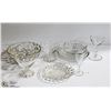 Image 1 : ESTATE VINTAGE CLEAR GLASS ASSORTED 11PC