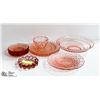 Image 1 : ESTATE PINK GLASS ASSORTED 1940-1990'S 16PC