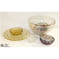 ESTATE FEDERAL GLASS YORKTOWN 1960'S 10 PC