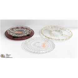 ESTATE VINTAGE SERVING PLATES 4 PC