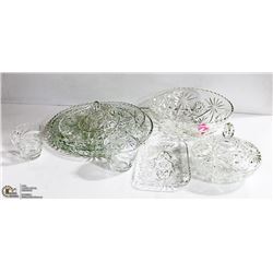 ESTATE ANCHOR HOCKING EARLY AMERICAN PRESENT 11 PC