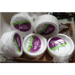 LOT OF NEW 200 PCS STYROFOAM PLATES
