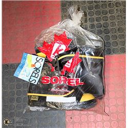 WINTER LOW BOOTS SIZE; 12 W/FRONT YELLOW