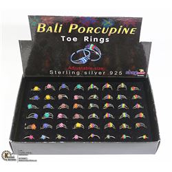 STERLING SILVER .925 TOE RINGS STORE DISPLAY