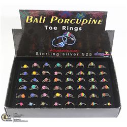 STERLING SILVER .925 TOE RINGS STORE DISPLAY