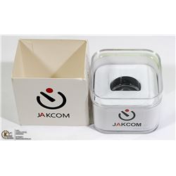 NEW JAKOM BLACK SMART RING SZ 10