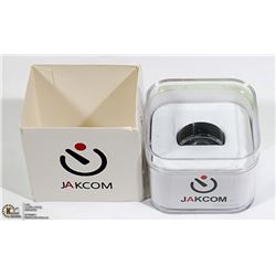 NEW JAKOM BLACK SMART RING SZ 9