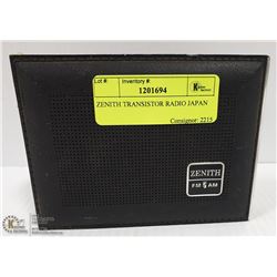 ZENITH TRANSISTOR RADIO JAPAN