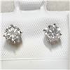 Image 1 : 14KT WHITE GOLD PAIR DIAMOND EARRINGS