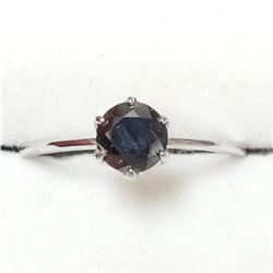 10KT WHITE GOLD  BLACK DIAMOND RING SIZE 6.5