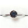 Image 1 : 10KT WHITE GOLD  BLACK DIAMOND RING SIZE 6.5