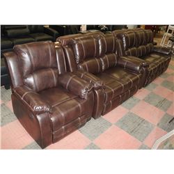 NEW MUNICH BROWN LEATHERETTE SOFA SET NO PREMIUM