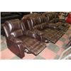 Image 5 : NEW MUNICH BROWN LEATHERETTE SOFA SET NO PREMIUM