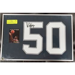 NBA DAVID ROBINSON AUTOGRAPHED FRAMED PICTURE