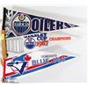 Image 1 : OILERS, STANLEY CUP & TORONTO BLUE JAYS PENNANTS