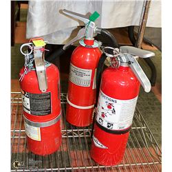 LOT OF 3 5LBS CHARGED FIRE EXTINGUISHER