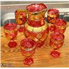 Image 1 : NEW 7PC GOLD TONE TRIM PITCHER SET