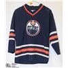 Image 1 : OILERS JERSEY SIZE YOUTH LARGE XLARGE COPPER RED