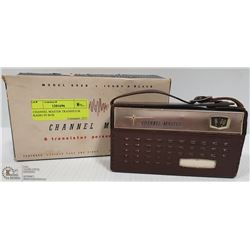 CHANNEL MASTER TRANSISTOR RADIO IN BOX