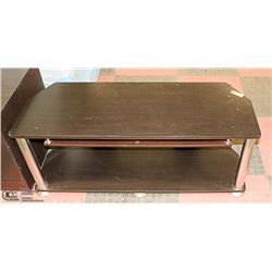 DARK WOOD TV STAND, 43 X 16 X 17
