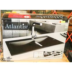 ATLANTIS GRANITE SINK BLACK, 33 X 24