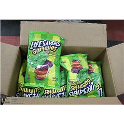 CASE WITH 12 180G PACKS LIFE SAVER SOUR GUMMIES