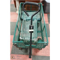 GREEN METAL HEAVY DUTY WAGON