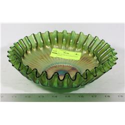 CARNIVAL GLASS SCULPTED EDGE IRRIDESCENT