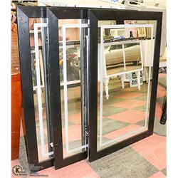 LOT OF 3 WALL HANGING MIRRORS, 32 X 48