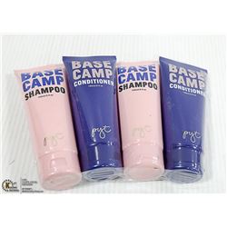 LOT OF 4 150ML BASECAMP SHAMPOO AND CONDITIONER