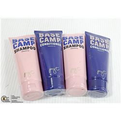 LOT OF 4 150ML BASECAMP SHAMPOO AND CONDITIONER