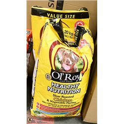 2 BAGS OF OL ROY SLOW ROASTED CHICKEN DOG FOOD