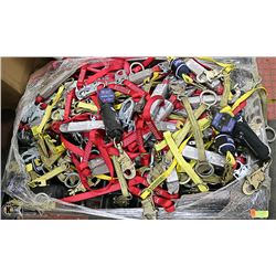 PALLET OF ASSORTED SLINGS AND LANYARDS PAST EXP