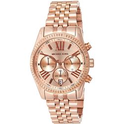 NEW MICHAEL KORS ROSE GOLD TRIPLE CHRONO MSRP $320