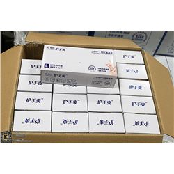 CASE WITH 20 BOXES OF SIZE LARGE DISPOSABLE GLOVES