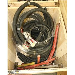 UNCLAIMED CRATE OF HYDRAULIC LINE PIPE WRENCHES