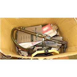 UNCLAIMED WELDING LOT. TORCH, CHIPPER, ROD AND