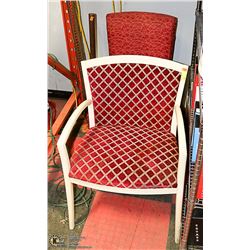 LOT OF 2 ASSORTED RED CHAIRS