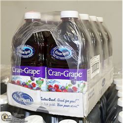 CASE WITH 8 1.89L OF OCEAN SPRAY CRAN-GRAPE