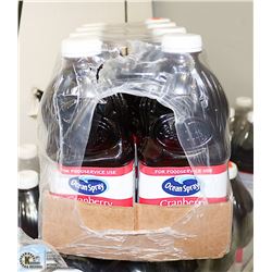 CASE WITH 8 1.89L OF OCEAN SPRAY CRANBERRY JUICE