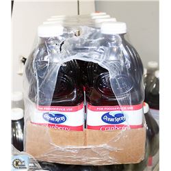 CASE WITH 8 1.89L OF OCEAN SPRAY CRANBERRY JUICE