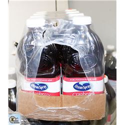 CASE WITH 8 1.89L OF OCEAN SPRAY CRANBERRY JUICE