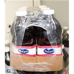 CASE WITH 8 1.89L OF OCEAN SPRAY CRANBERRY JUICE