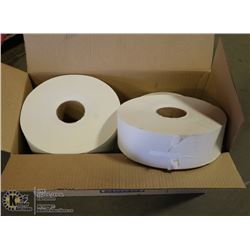 CASE OF GP 2-PLY WHITE JUMBO BATH TISSUE ROLLS(6)