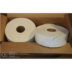 CASE OF GP 2-PLY WHITE JUMBO BATH TISSUE ROLLS(6)