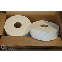 CASE OF GP 2-PLY WHITE JUMBO BATH TISSUE ROLLS(6)