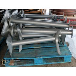 2 PALLETS OF ASST. BLACK & SILVER TABLE BASES W/