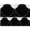 Image 1 : LOT OF 5 NEW 22" SILVER PLATED ROPE CHAINS